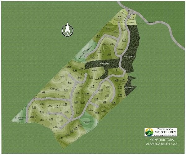 Plano general de Parcelación Monterrey